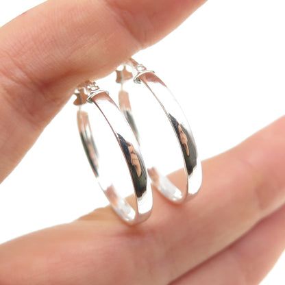 925 Sterling Silver Italy Hoop Earrings