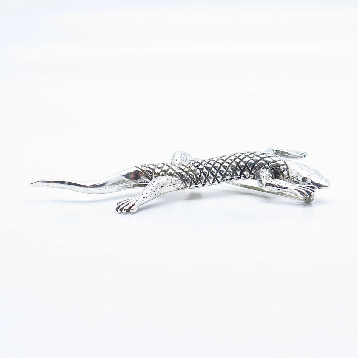 925 Sterling Silver Vintage Lizard Pin Brooch