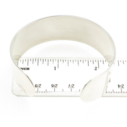 CHARLES THOMAE Sterling Silver Antique Art Deco Adjustable Cuff Bracelet 7.25"