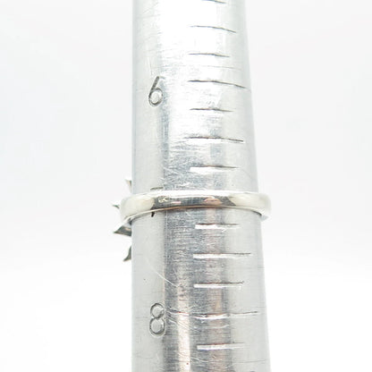 925 Sterling Silver Vintage Moon & Sun Eclipse Ring Size 7