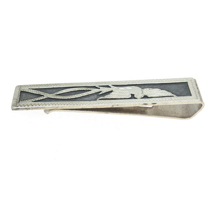 900 Silver Vintage Guatemala Phoenix Bird Tie Clip