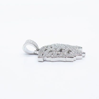 925 Sterling Silver C Z Jesus Religious Pendant