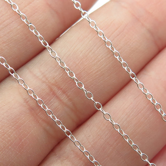 925 Sterling Silver Cable Chain Necklace 18"