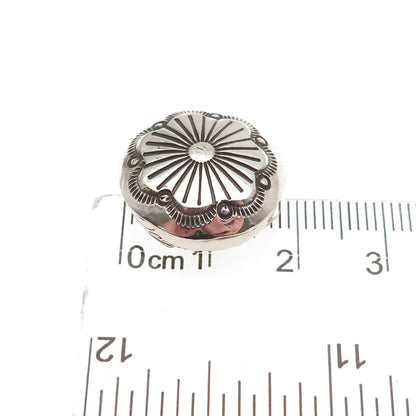 Old Pawn 925 Sterling Silver Vintage Southwestern Concho Tribal Clip Button