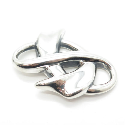 925 Sterling Silver Vintage Ribbon Bow Knot Pin Brooch