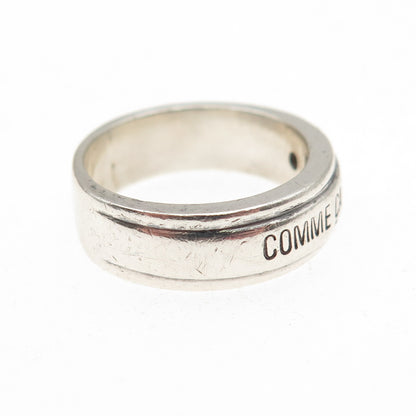 Charite 925 Sterling Vintage Real Citrine Comme Ca Du Mode Band Ring Size 5.75