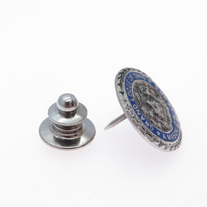 AULD Sterling Silver Vintage Enamel Mason 25 Years Grand Lodge of Ohio Lapel Pin