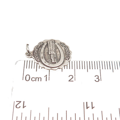Bruce 925 Sterling Silver Antique Art Deco Horseshoe Curve Altoona Mini Pendant