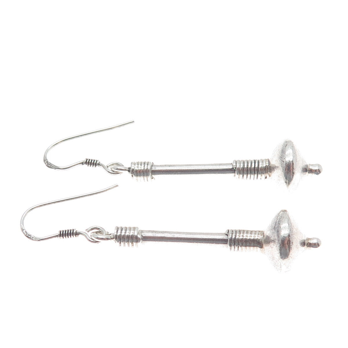 925 Sterling Silver Vintage Ethnic Drop Hook Earrings