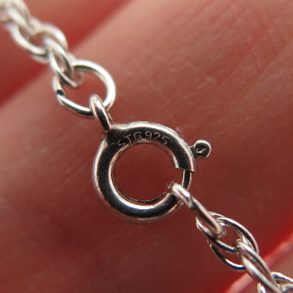 925 Sterling Silver Vintage Oxidized Celtic Cross Singapore Chain Necklace 20"