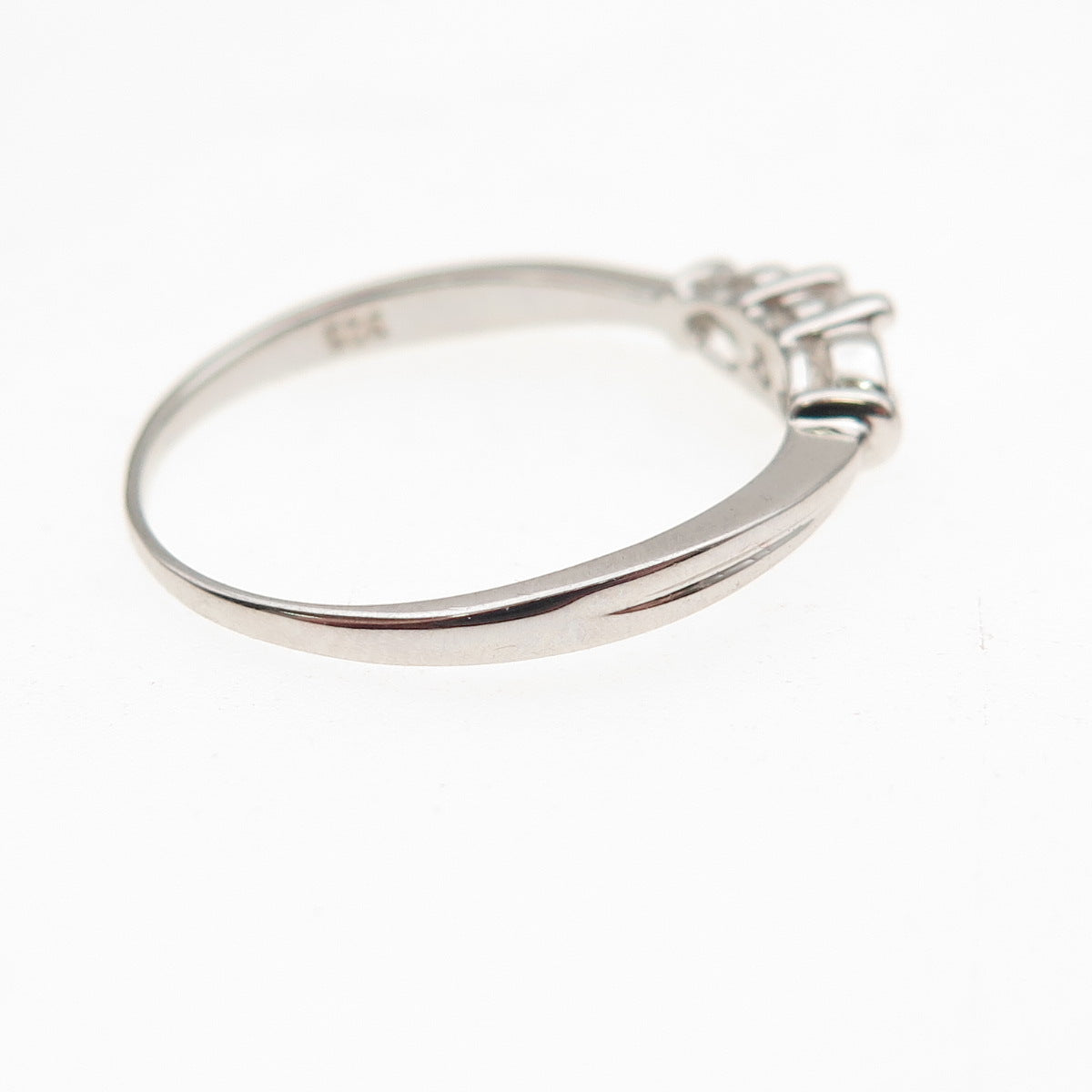 925 Sterling Silver Round-Cut C Z Heart Engagement Ring Size 8