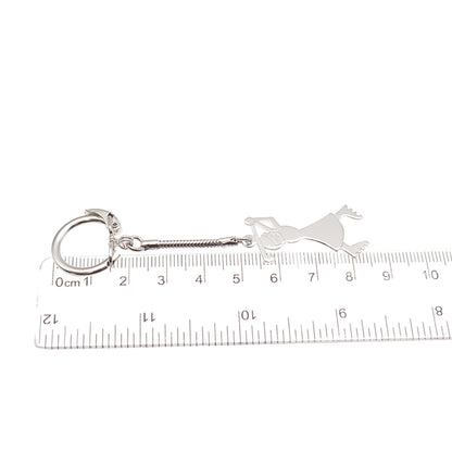 American Jewelry Chain Co 925 Sterling Vintage Female Golf Player Key Fob Holder