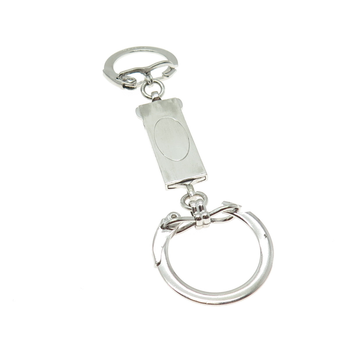 LAMODE 925 Sterling Silver Vintage USA Double Key Ring Holder