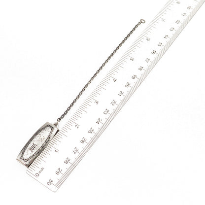 Hickok 925 Sterling Antique Art Deco Letter M Beltogram Pocket Watch Belt Loop