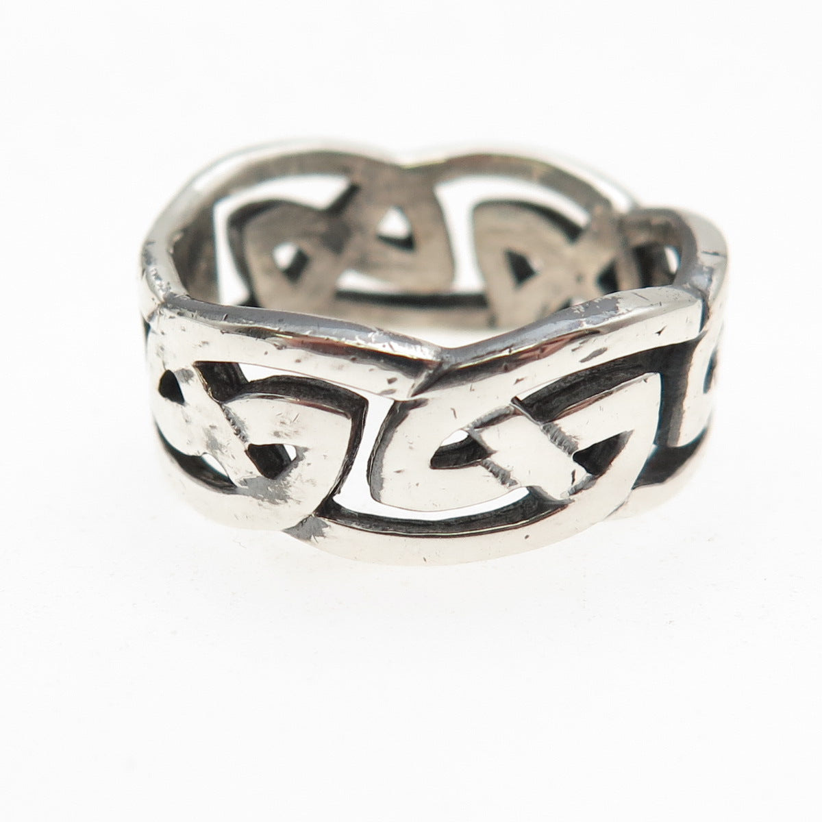 Kit Heath 925 Sterling Silver Vintage 1996 Celtic Knot Oxidized Ring Size 9.5