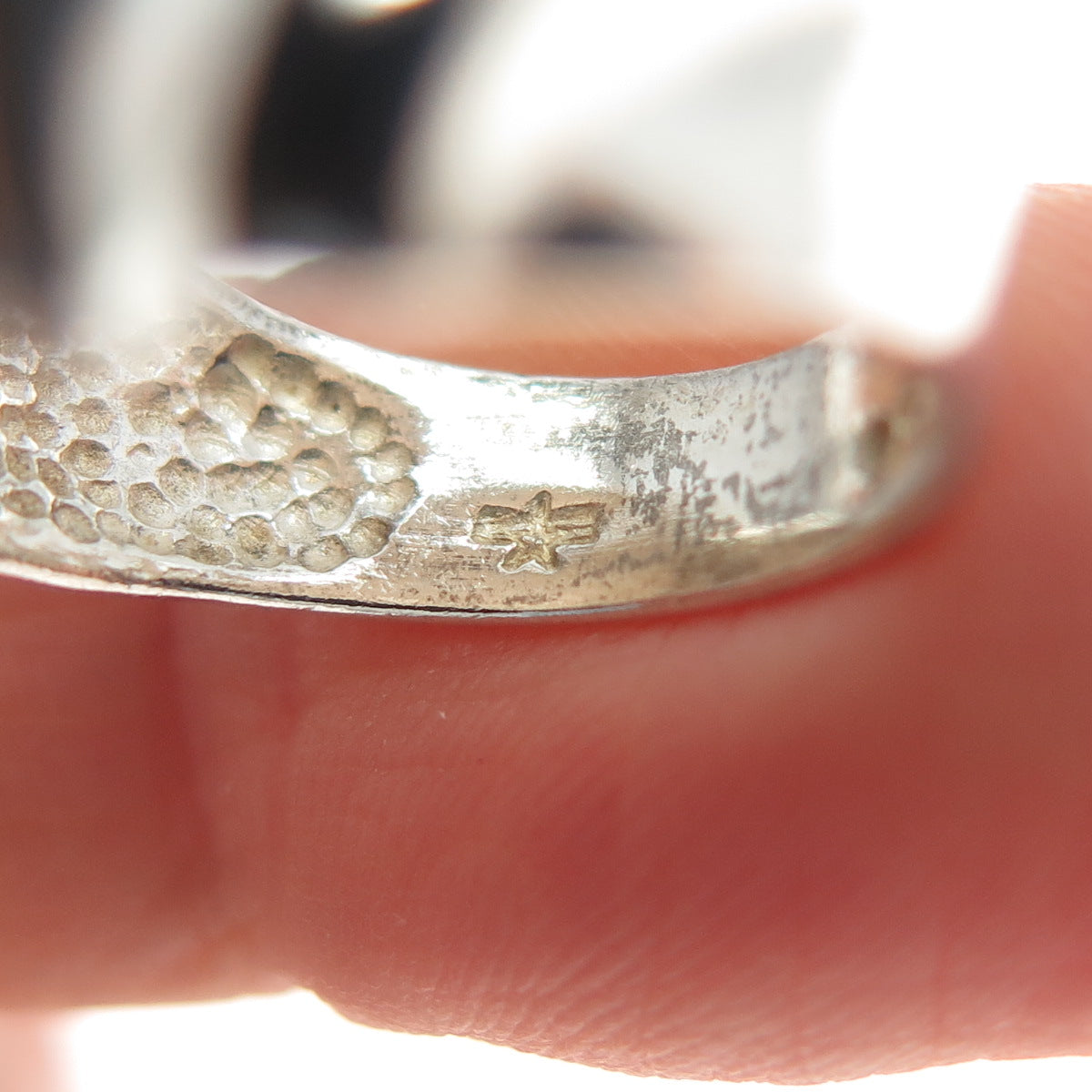 925 Sterling Silver Vintage Modernist Ribbed Dome Ring Size 6.25