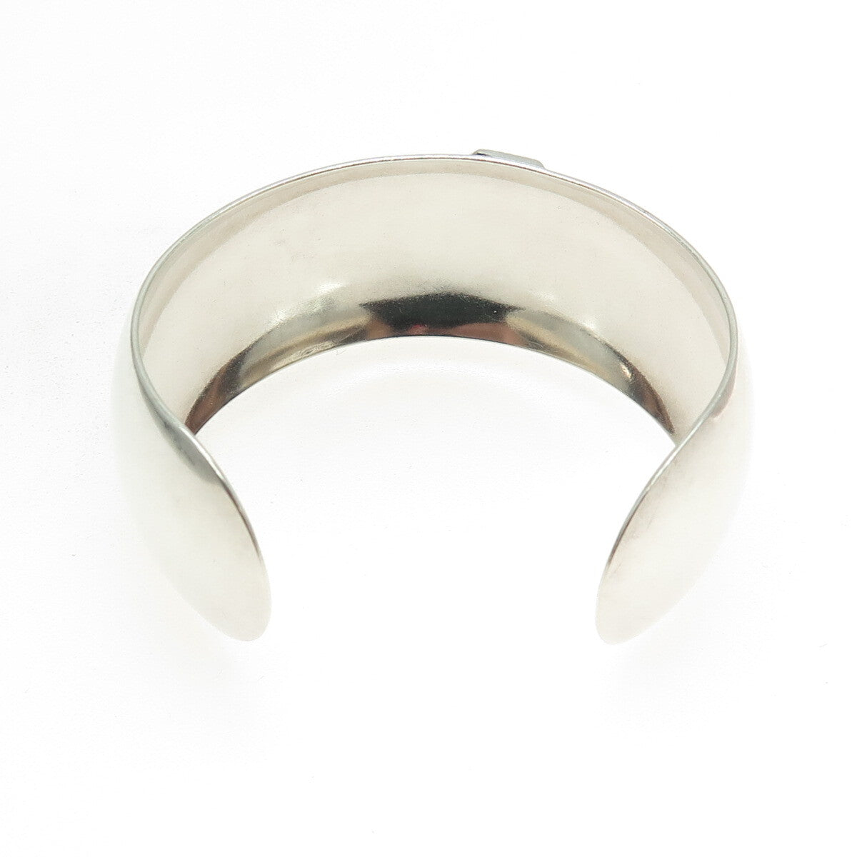 LEONORE DOSKOW 925 Sterling Silver Vintage Adjustable Wide Cuff Bracelet 6.5"