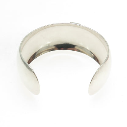 LEONORE DOSKOW 925 Sterling Silver Vintage Adjustable Wide Cuff Bracelet 6.5"