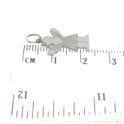 925 Sterling Silver Happy Girl Love Kid Minimalist Charm Pendant