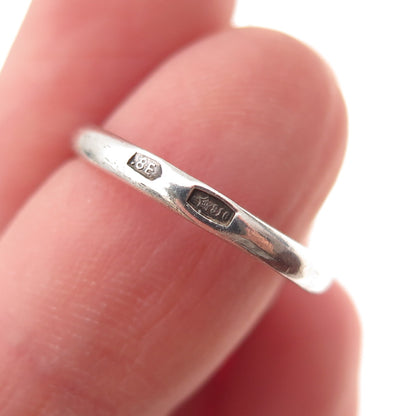 916 Silver Antique Retro European Engraved Oxidized Ring Size 5.75