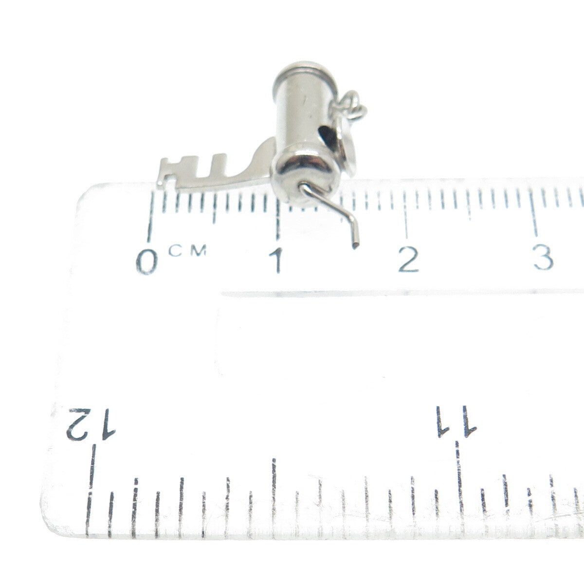 CARL ART Sterling Silver Antique Art Deco Meat Grinder Minimalist Charm Pendant