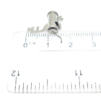 CARL ART Sterling Silver Antique Art Deco Meat Grinder Minimalist Charm Pendant