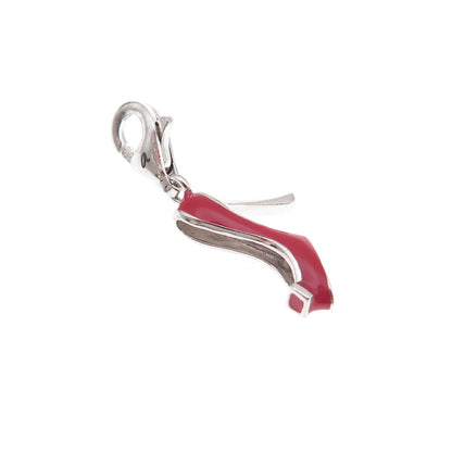 925 Sterling Silver Enamel High-Heel Shoe Lobster Lock Charm Pendant