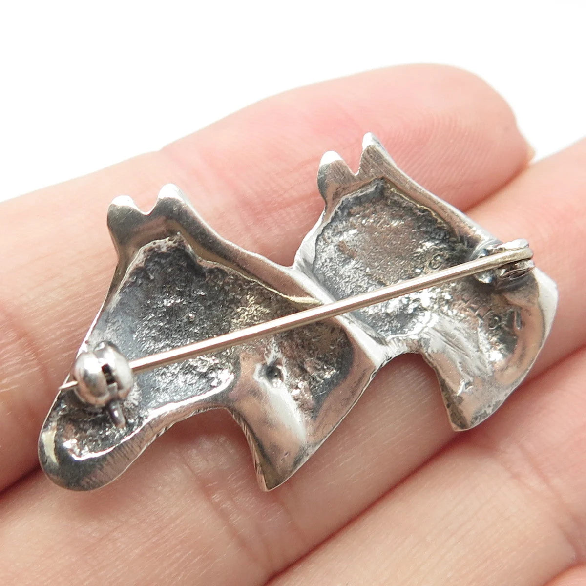 925 Sterling Silver Vintage Horse's Head Pin Brooch