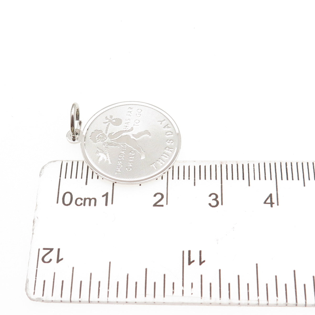 JAY POSON 925 Sterling Silver Vintage Thursday's Child Charm Pendant