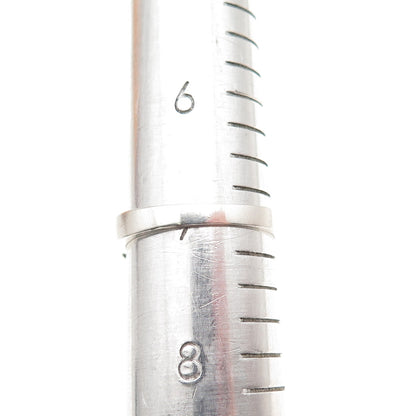 925 Sterling Silver Vintage Real Marquise-Cut Peridot Swirl Bypass Ring Size 7