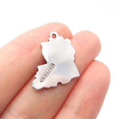 925 Sterling Silver Vintage Maisels Indian Trading Post "Louisiana" Map Pendant