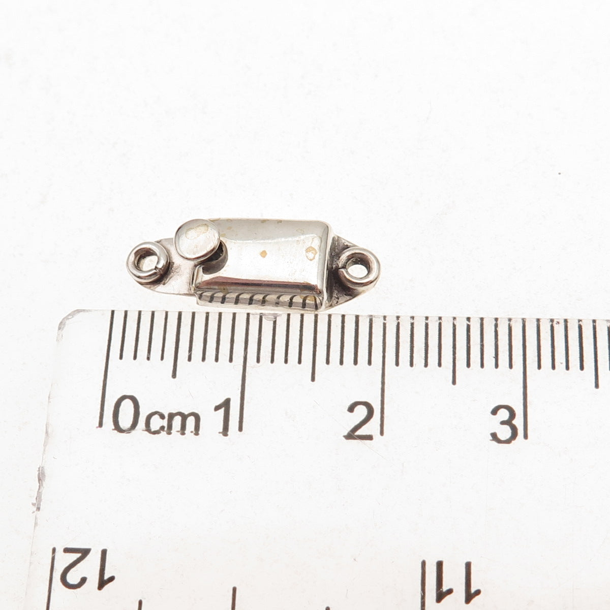 925 Sterling Silver Vintage Mexico Bracelet / Necklace Box Lock Clasp