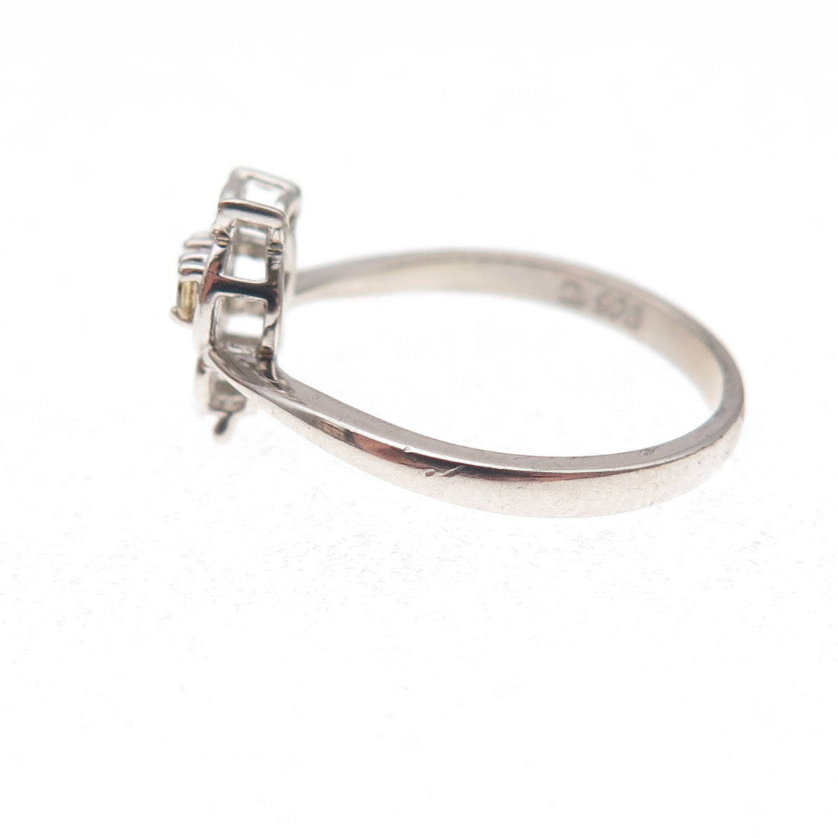 Ross Simons 925 Sterling Silver Real Smoky Quartz Wise Owl Ring Size 7
