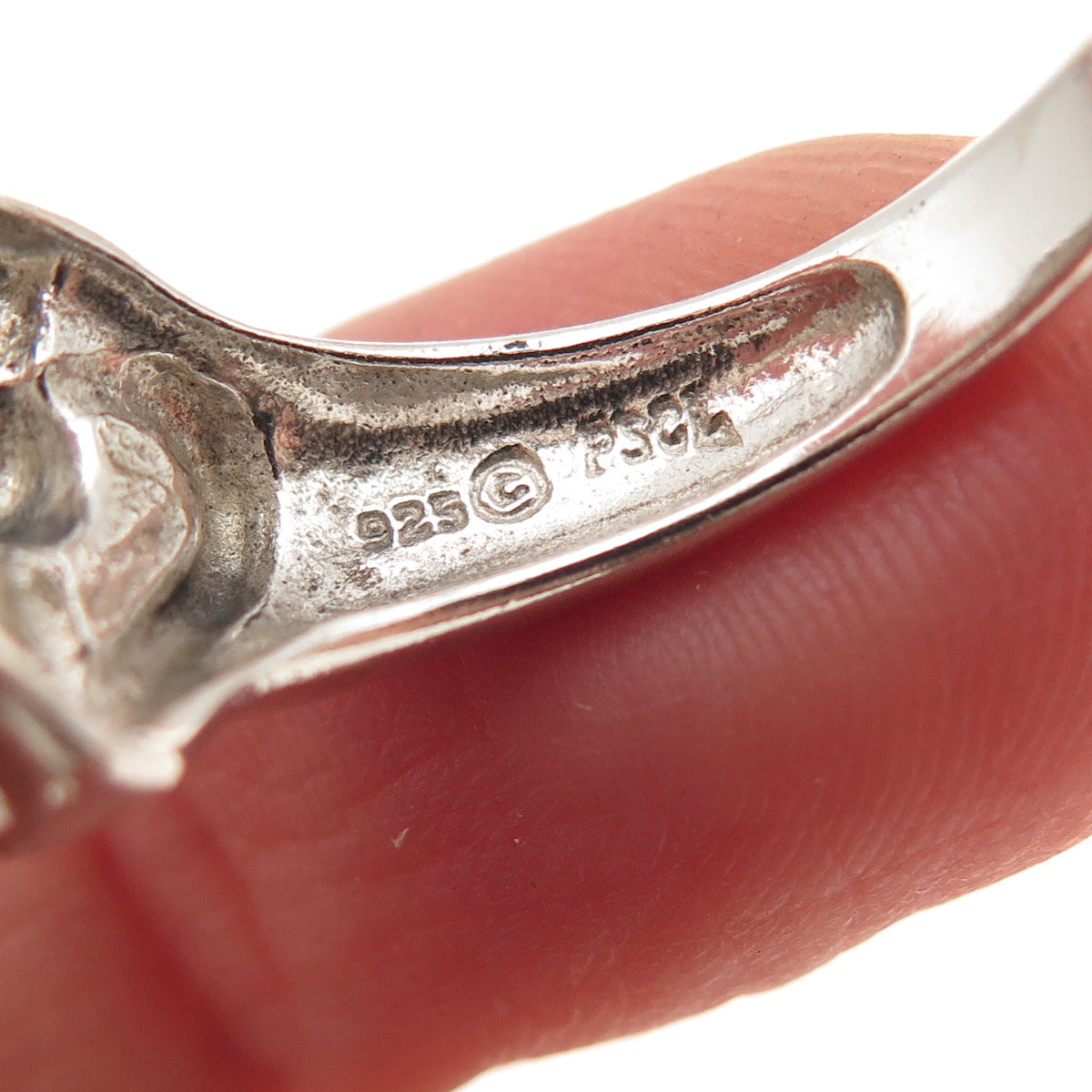 Peter Stone 925 Sterling Silver Vintage Scottish Thistle Ring Size 10.25