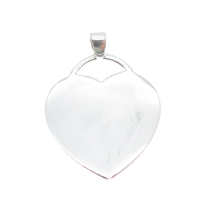 925 Sterling Silver Vintage Grandmothers Heart Charm Pendant