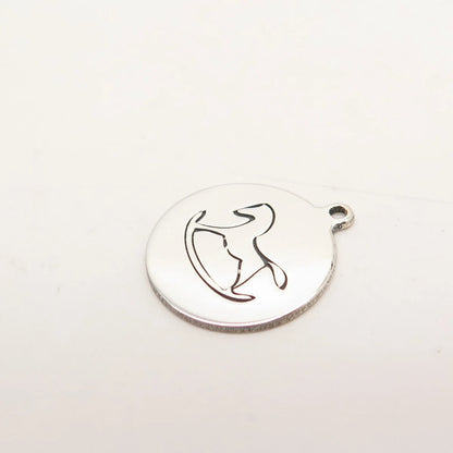 925 Sterling Silver USA Two In Town Rocking Horse Charm Pendant