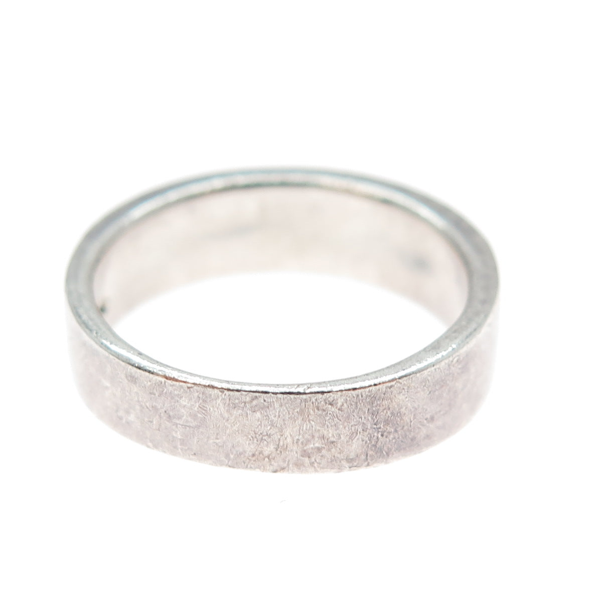 925 Sterling Silver Vintage Heart Oxidized Band Ring Size 7