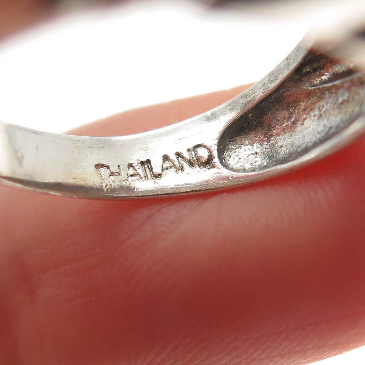 925 Sterling Silver Vintage Triangle-Cut C Z Modernist Ring Size 7