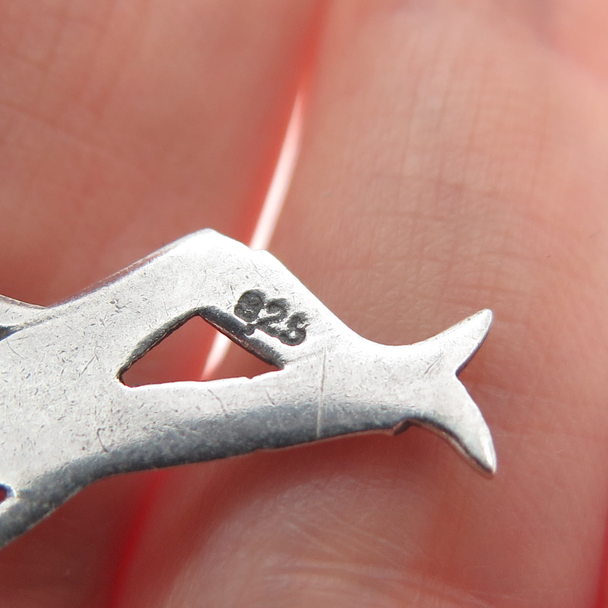 925 Sterling Silver Vintage Dancer Oxidized Charm Pendant