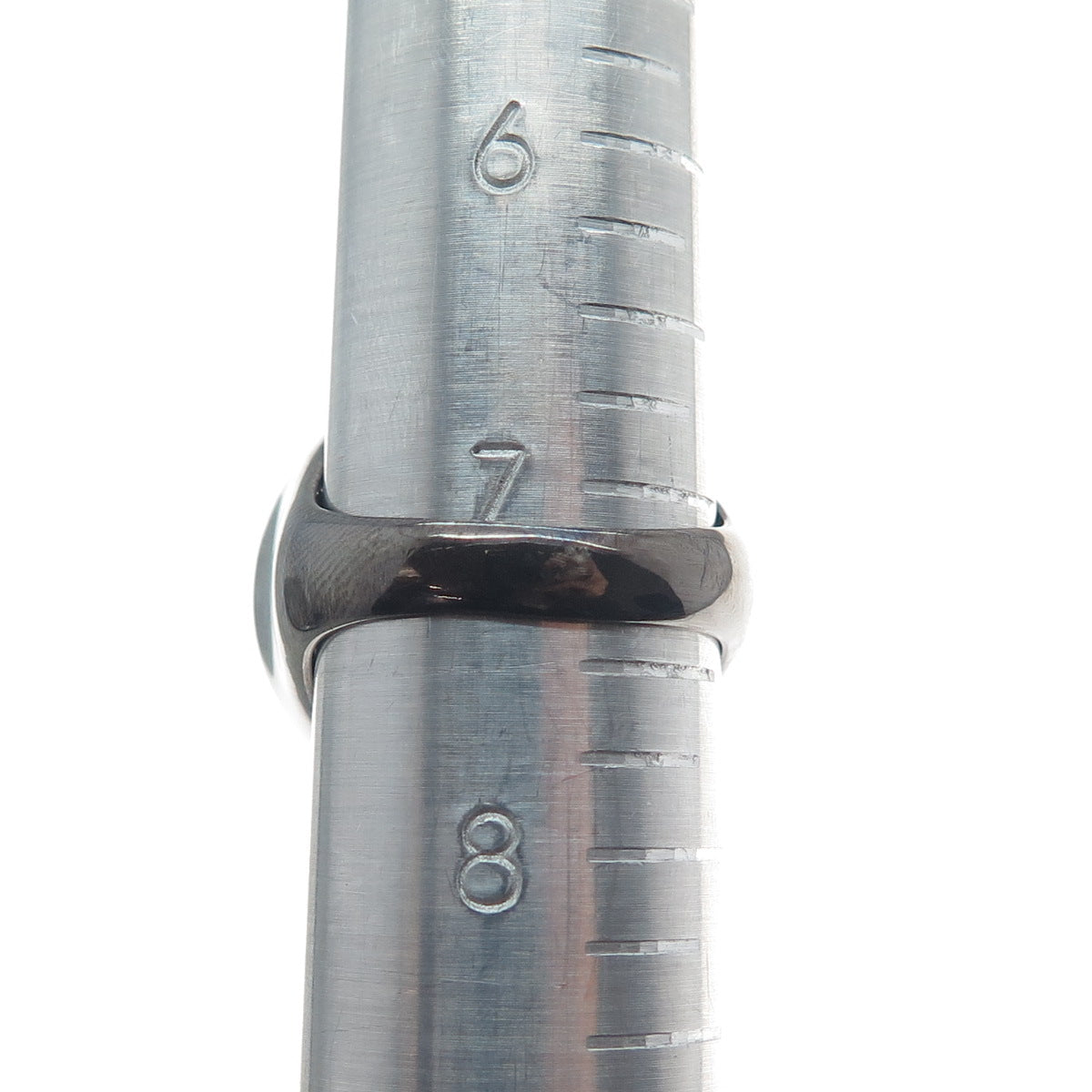 925 Sterling Silver Black Rhodium Enamel Real Multi-Sapphire Ring Size 7.25