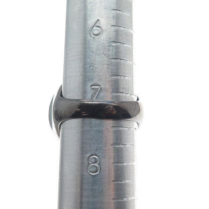 925 Sterling Silver Black Rhodium Enamel Real Multi-Sapphire Ring Size 7.25