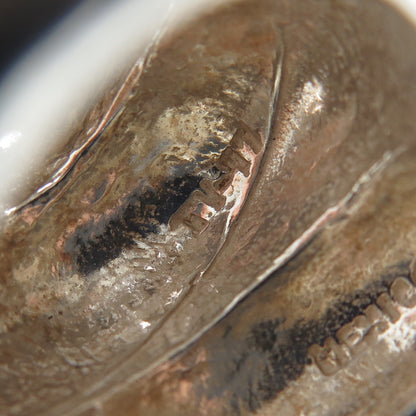925 Sterling Silver Vintage Mexico Modernist Oxidized Ring Size 7.5