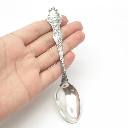 925 Sterling Silver Antique Art Deco R. Wallace Indian Chief Kansas Spoon