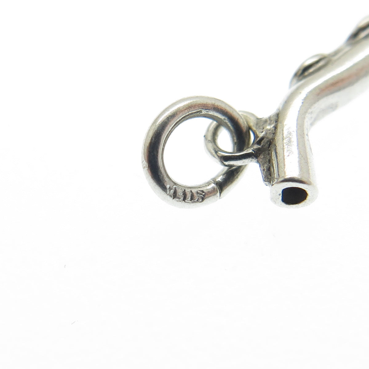 925 Sterling Silver Vintage Saxophone Minimalist Charm Pendant