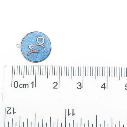 925 Sterling Silver Enamel Capricorn Zodiac Sign Minimalist Charm Pendant