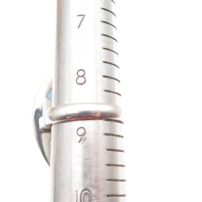 925 Sterling Silver Vintage Real Pear-Cut Aquamarine Statement Ring Size 8.75