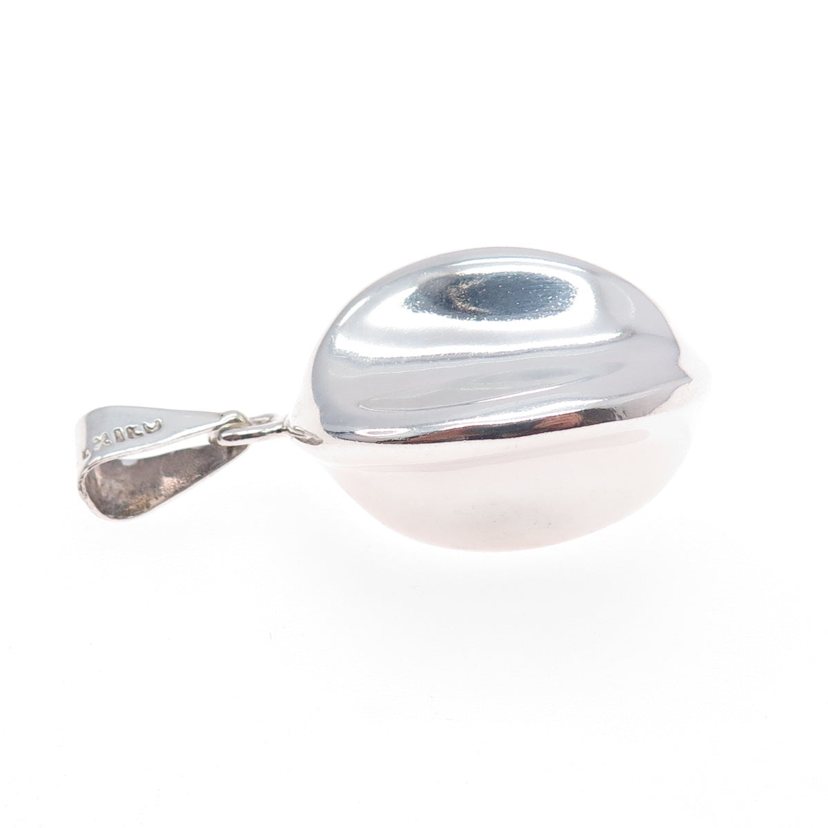 925 Sterling Silver Vintage Mexico Modernist Puffy Charm Pendant