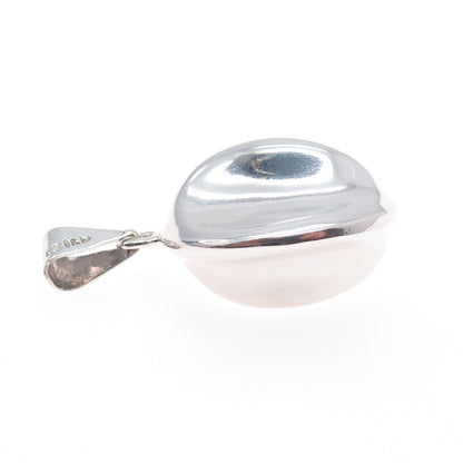 925 Sterling Silver Vintage Mexico Modernist Puffy Charm Pendant