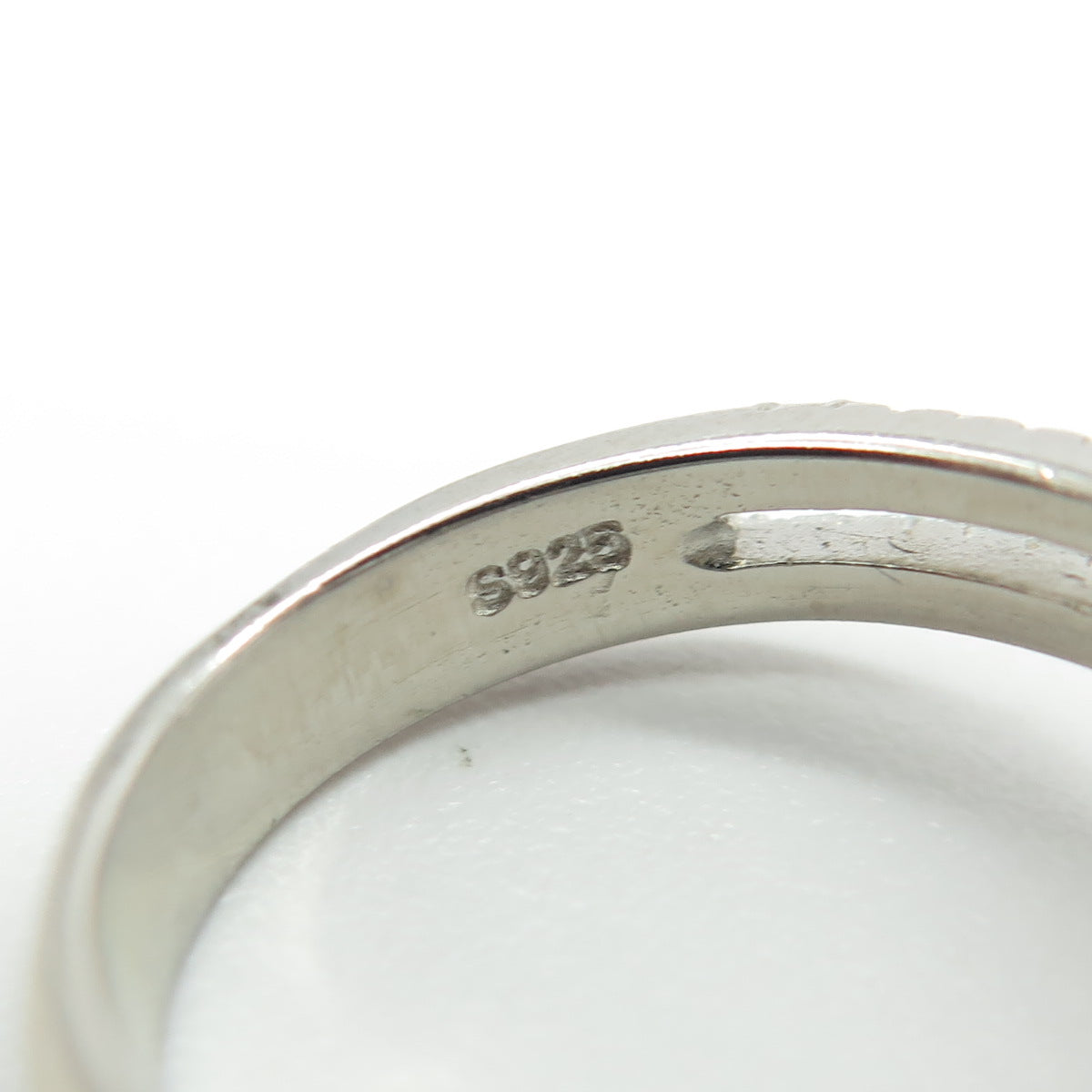 925 Sterling Silver Princess-Cut Shaped C Z Ring Size 5.75