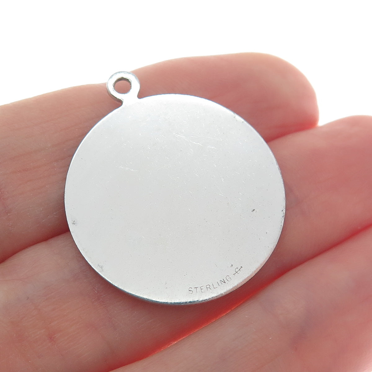 GRIFFITH & SONS CO. 925 Sterling Silver Vintage Engraved Mother Charm Pendant